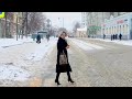 Moscow Walk - Snowy Day in Zamoskvorechye District. Winter walking about Novokuznetskaya Street.