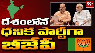 దేశంలోనే ధనిక పార్టీగా నిలచిన బీజేపీ | BJP Stand As Richest Party In India | 99TV Telugu