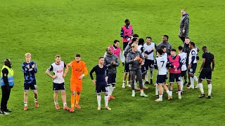 SCENES AT THE FINAL WHISTLE: Ipswich Town 1-4 Tottenham: Postecoglou and The Players After The Game