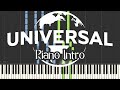 Universal Studios Intro Piano Tutorial