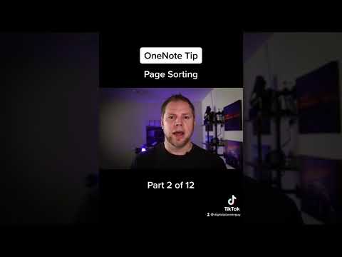 How to sort pages in OneNote. #onenote #onenotetips