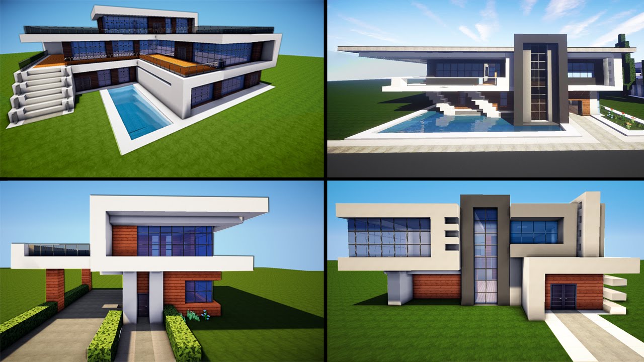 49 Simple Modern House Designs Minecraft
