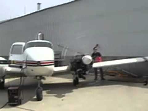 Starting Of The Piper Aztec Left Engine Youtube