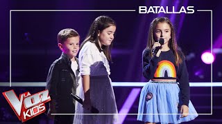Alex, Alejandra y Paula cantan 'Tacones rojos' | Batallas | La Voz Kids Antena 3 2023
