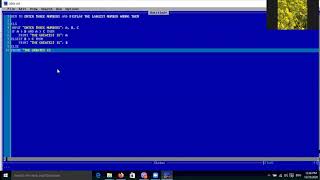 FIND LARGEST NUMBER AMONG 3, QBASIC