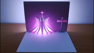 3d Cathedral of Brasilia｜paper artist｜paper art and craft｜origami｜Kirigami｜3D巴西利亞大教堂