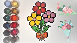 Draw a picture of a flower for children/Нарисовать цветок для детей/Bolalar uchun gul rasminichizish
