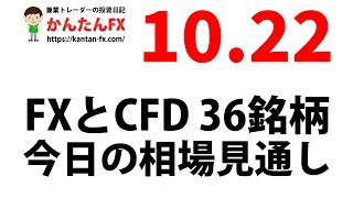 かんたんFX：10月22日FXとCFD今日の相場見通し