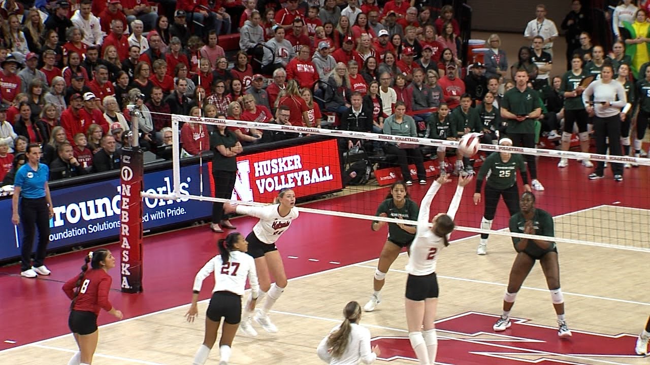 Nebraska Volleyball Beats Michigan State In 4 Sets To Stay Unbeaten ...