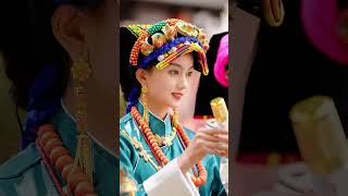 Tibetan girls wear the most beautiful Tibetan clothes？美美藏族姑娘穿最美藏装# 藏族姑娘 # 藏装 # 金川梨花 # 最美藏装 #china