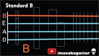 【BASS TUNER】[ B Standard ] (B E A D)
