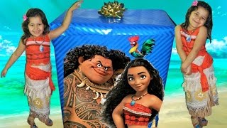 Disney Princess Moana IRL Biggest Surprise Box Opening Part 3 Moana Toys Maui Pua