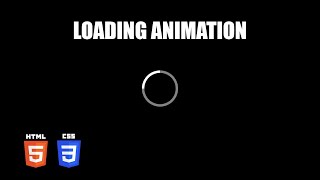 Spinning Loading Animation | HTML \u0026 CSS Tutorial