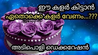 ഇതെങ്ങനെ ഈ കളർ കിട്ടി ??? അറിയേണ്ട പലതും ഇതിൽ ഉണ്ട് /purple cake /simple/decoration/variety/trending