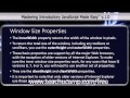 JavaScript Training Tutorial Window Size Properties