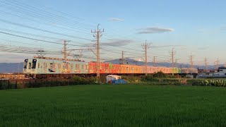 南海1000系 すみっコぐらしラッピング車 急行なんば行き 北野田〜萩原天神間にて