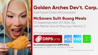 McDonald's McSavers Sulit Busog Meals TV Ad 2H 2024 15s with Vice and Maymay (PH, v2) [BCC/HD/ST]