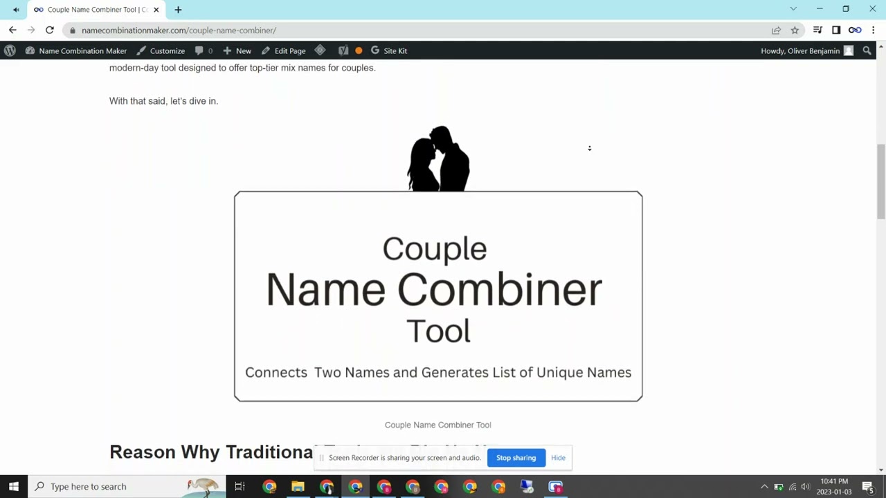 Couple Name Combiner Tool | Couple Name Generator - YouTube