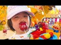 アンパンマンお祭り屋台のおもちゃで遊ぶよ♪しゅりちゃんが夏の思い出にお祭りにでかけるよ⭐︎