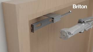 How to install the Briton 2003V Door Closer in a Parallel Arm Mount (Fig.66) fixing position.