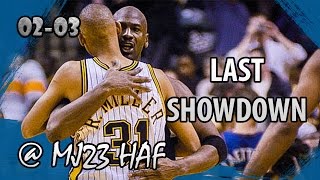 Michael Jordan vs Reggie Miller Highlights Wizards vs Pacers (2003.02.25)- 50pts TOT, Last Showdown!