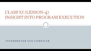 Insight into program compilation