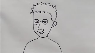 Easy boy 👦 drawing / How to draw boy turn word into boy / Vyas drawing