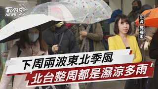 下周兩波東北季風 北台整周都是濕涼多雨 【TVBS說新聞】202201202 @TVBSNEWS01