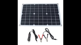 True 20W Solar Panel 12V/5V DC USB Solar Power Panel 4 Heads Monocrystalline