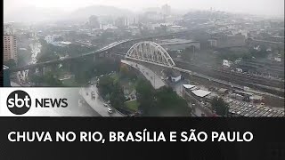 Chuva atinge boa parte do país na véspera do feriadão