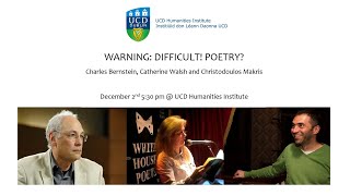 WARNING! Difficult! Poetry?: Catherine Walsh