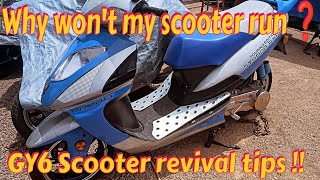 WHY WON'T MY SCOOTER RUN ❓️  GY6  SCOOTER REVIVAL TIPS ‼️