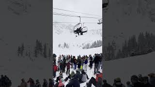 Lift Line Throws Snowballs At Skiers For Not Filling Chair Lift