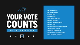 Carolina Panthers Launch "YOUR VOTE COUNTS" PSA