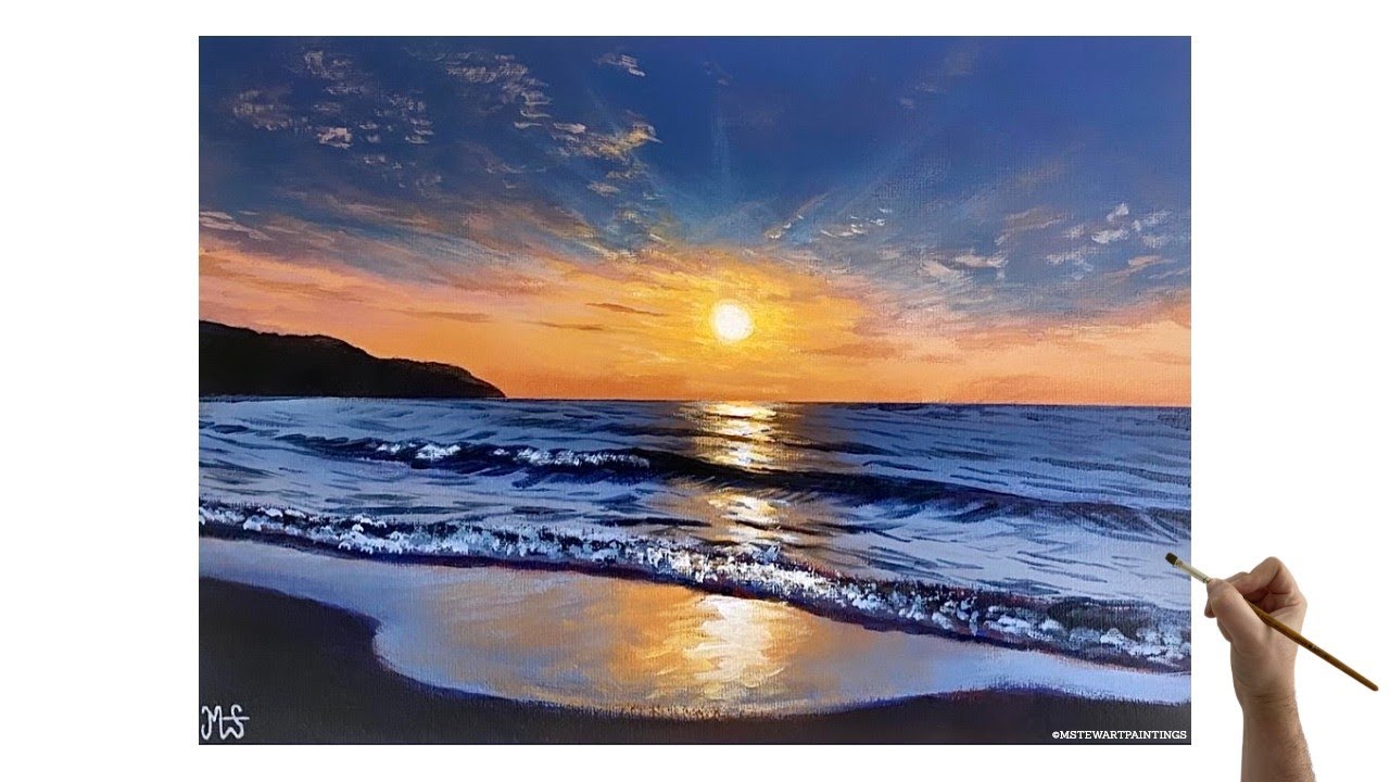 Ocean Sunset Painting Ideas For Beginners You Infoupdate Org