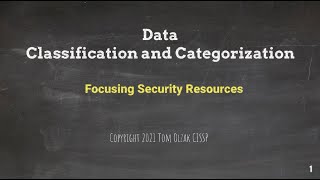 Data Classification and Categorization