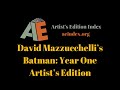 David Mazzucchelli’s Batman: Year One Artist’s Edition (flip through)