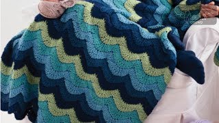 Crochet Ocean Waves Blanket Pattern | EASY | The Crochet Crowd