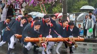 令和6年　滋賀県愛知郡愛荘町　堅井之大宮(軽野神社)　春季大祭　曳山宮入り  激しい辻回し‼︎  各曳山巡行の様子。