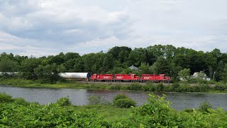 CP 2240 leads DIM-015 South on the Bangor Subdivision 6/26/24