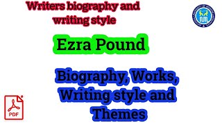 Ezra Pound | Writing style of Ezra Pound | Imagism | Ezra Pound's Imagism