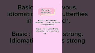 Basic vs Idiomatic. #english #shorts #short #video #viralvideo