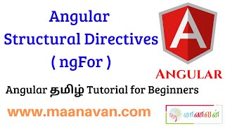 Angular Structural Directives - ngFor | #8 Angular Tamil Tutorial for Beginners