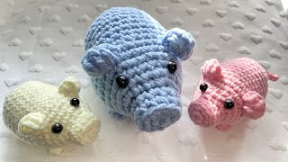 Crochet piggy pendant, keychain, simple, cute little animals