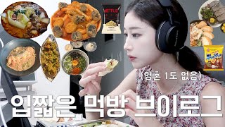 입짧은 먹방 브이로그 | 이정도면 식음전폐, 힘들면 입맛 없는 강제 소식좌 | 마라탕, 카페마마스, 지구젤리, 뿌셔뿌셔, 넷플릭스팝콘, 편의점, 샐러드 | 새니