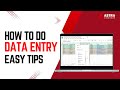 How to do Data Entry| Astra IT Institute