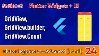 Flutter GridView Tutorial in Tamil | GridView.builder & GridView.count Explained | Dilip Coder