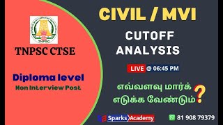 TNPSC CTSE Diploma Level Cutoff Survey 2024 Sparks Academy