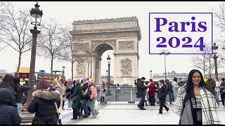 Paris France - Paris winter walk 2024 4K HDR - Paris 4K ultra HD - Paris 4K HDR