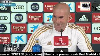 Rueda de prensa de ZIDANE previa Real Madrid - Espanyol (06/12/2019)